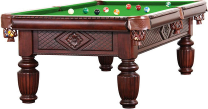 Billiard table pool table model Apollo 9 ft with high-quality K-55 band rubber and free choice of cloth, cloth colour: yellow green - QUORE