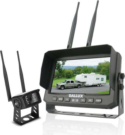 Draadloze Omkeren Camera Kit met 7 inch DVR Monitor voor zware voertuigen/Pickup/trucks/trailers/bussen/bestelwagen/RV campers/landbouw met 1080 P Nachtzicht Stabiele Signaal Achteruitkijkspiegel IP69K Backup Camera