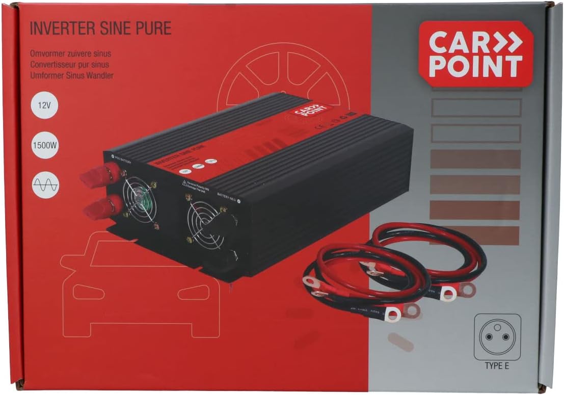 Carpoint Inverter Pure Sine 12 V > 230 V 1500 W French/Belgian Socket       </font></font>
