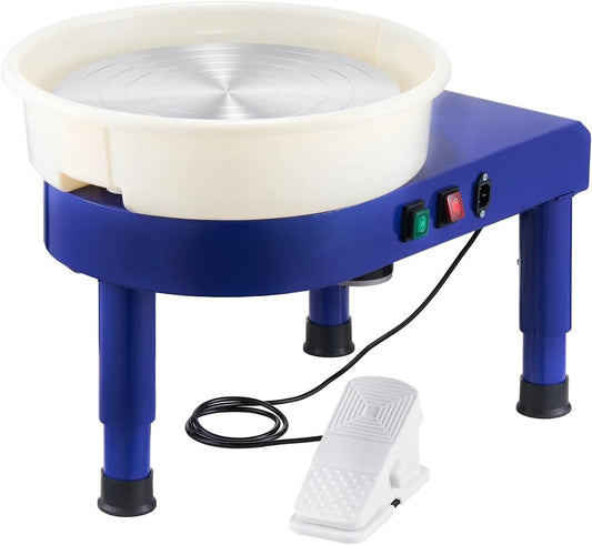 450W 35cm Electric Pottery Wheel 35cm Turntable Potters Wheel for Adults Ceramic Forming Machine with Adjustable Speed Pedal and Handle for Children Beginners DIY Clay Art DIY Clay