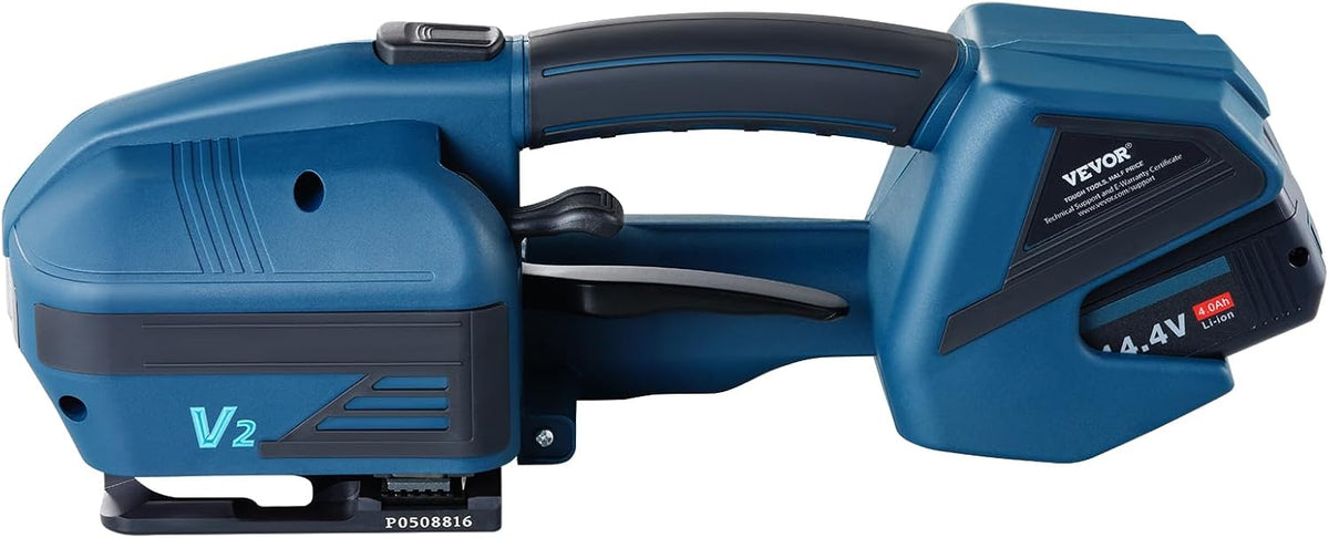 VEVOR Electric strapping tool for PP and PET strapping strips, width from 1 cm to 1.5 cm, automatic strapping machine, tension 600 N-3200 N, for pallet packaging