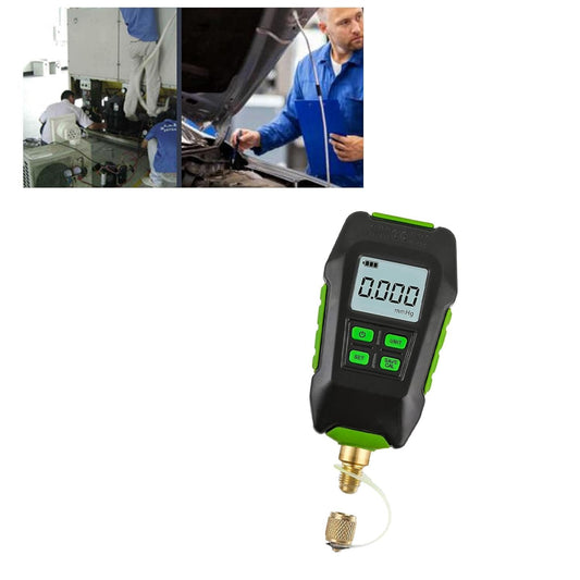 Digitale Vacuümmeter, IP54 Waterdichte Industriële Vacuümtester met Display met Achtergrondverlichting, Meetbereik 0-10.000 Pa, Vacuümmicronmeter voor Atmosferische Omgevingen