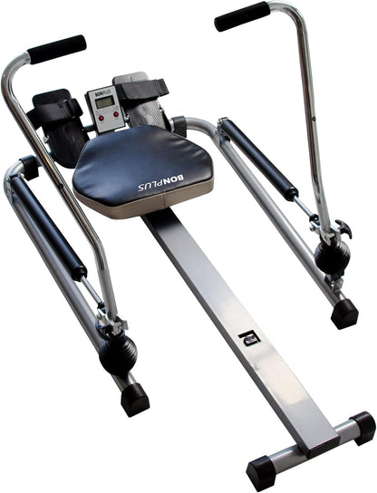 Hydraulic Rowing Machine | Multifunctional Rower | Counter Included | Home Fitness | Adjustable Resistance | Non-slip Pedals - QUORE