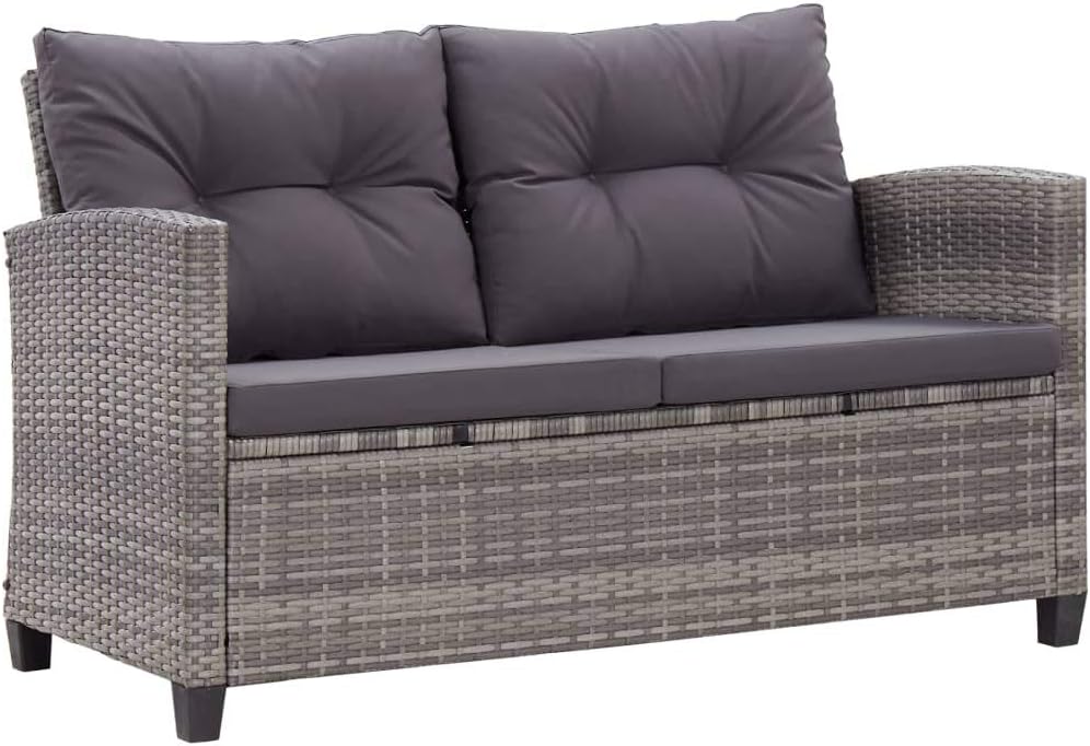 vidaXL Lounge Set with Cushions 6-Piece Garden Set Furniture Set Garden Garden Furniture Set Lounge Furniture Set Lounge Furniture Lounger Furniture Poly Rattan Black - QUORE