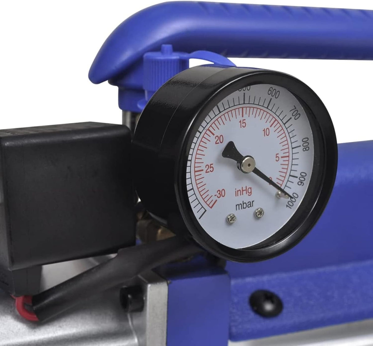 Vacuumkamer – Vacuümkamer – Ontgasstation – Vacuümpomp – Vacuümapparaat – RVS Constructie – Transparant Acryl Deksel – 5,5 Liter – Single Stage Pomp 71 L/min