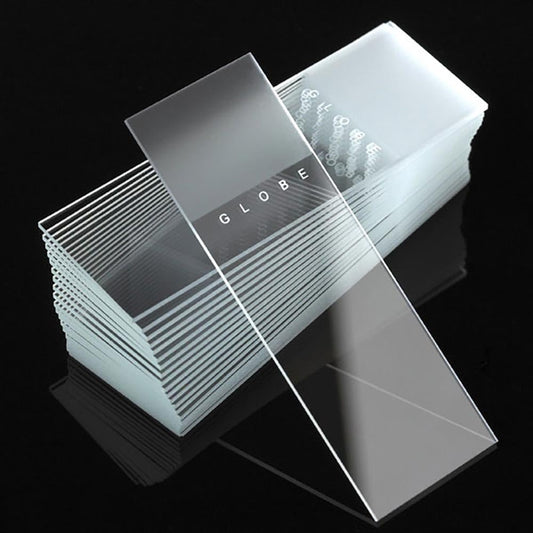 Microscoop-Slides – Objectglaasjes – Preparaatglaasjes – Microscoopglaasjes – Glasplaatjes – Frosted Aan 1 Zijde, Geslepen Randen – Optisch Wit Glas, 25 x 75 mm, Voorgereinigd