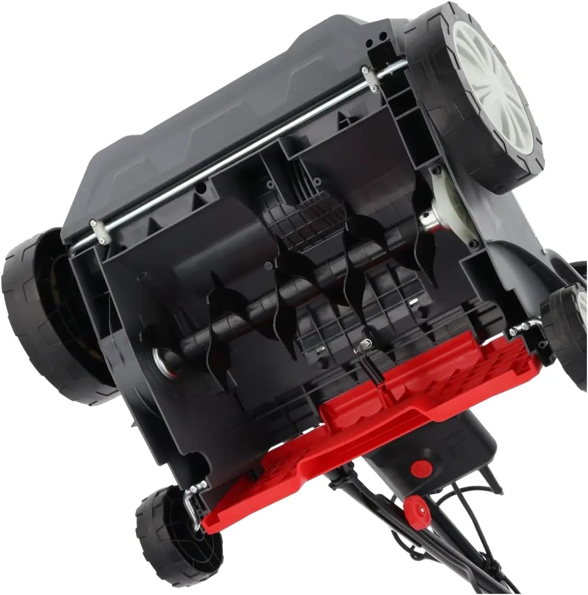 DEDRA verticuteer/gazonventilator, elektrische aandrijving, sterk 1500 W, 3000 omw/min, 32 cm werkbreedte, laag geluidsniveau, opvangzak van 30 liter, met diepteverstelling