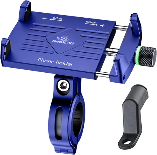 Grandpitstop - Claw Grip Aluminium Waterproof Bike/Motorcycle/Scooter Mobile Phone Holder Mount, Ideal For Maps And Gps Navigation - Blue