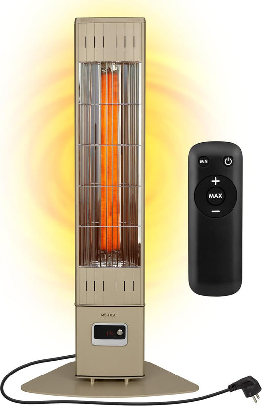 Mi-Heat SIH-2300R Infrarood staande warmtestraler, 2300 watt, 4 warmtestanden, afstandsbediening, volledig metalen behuizing, IP65 outdoor
