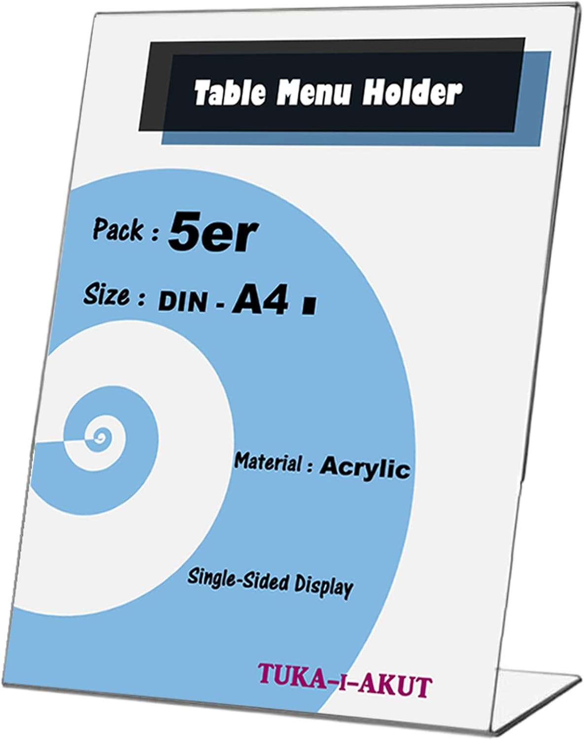 A4 Acryl Displaystandaards – Tekenhouder – Posterhouder – Menuhouder – Kaarthouder – 30X A4 Portret – Helder Acryl 2,5 Mm – Schuin L-Vormig, Vrijstaand