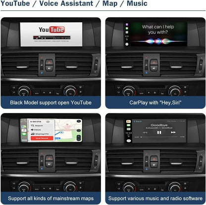 Ninetom Apple Carplay Draadloze adapter, decoder voor BMW NBT-systeem, X1, X3, X4, X5, X6-serie 2012-2016 jaar, ondersteunt draadloze Android Auto, Mirrorlink, GPS-navigatie, Siri, achteruitrijcamera