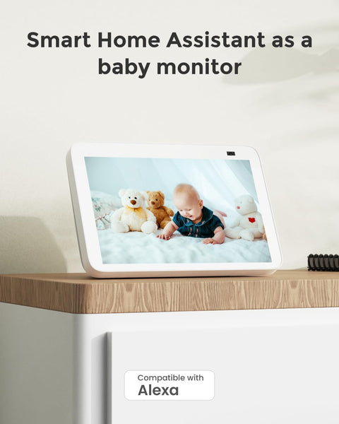 Beveiligingscamera - Wifi-beveiligingscamera - Baby Camerabewaking - Draadloos - voor Binnen - 2.4 & 5GHz - CCTV-camera - met AI-detectie van Mens - Huisdier - Automatisch Volgen - 3x Optische Zoom - Oudere Huisdieren - Tweerichtingsgeluid - Wit