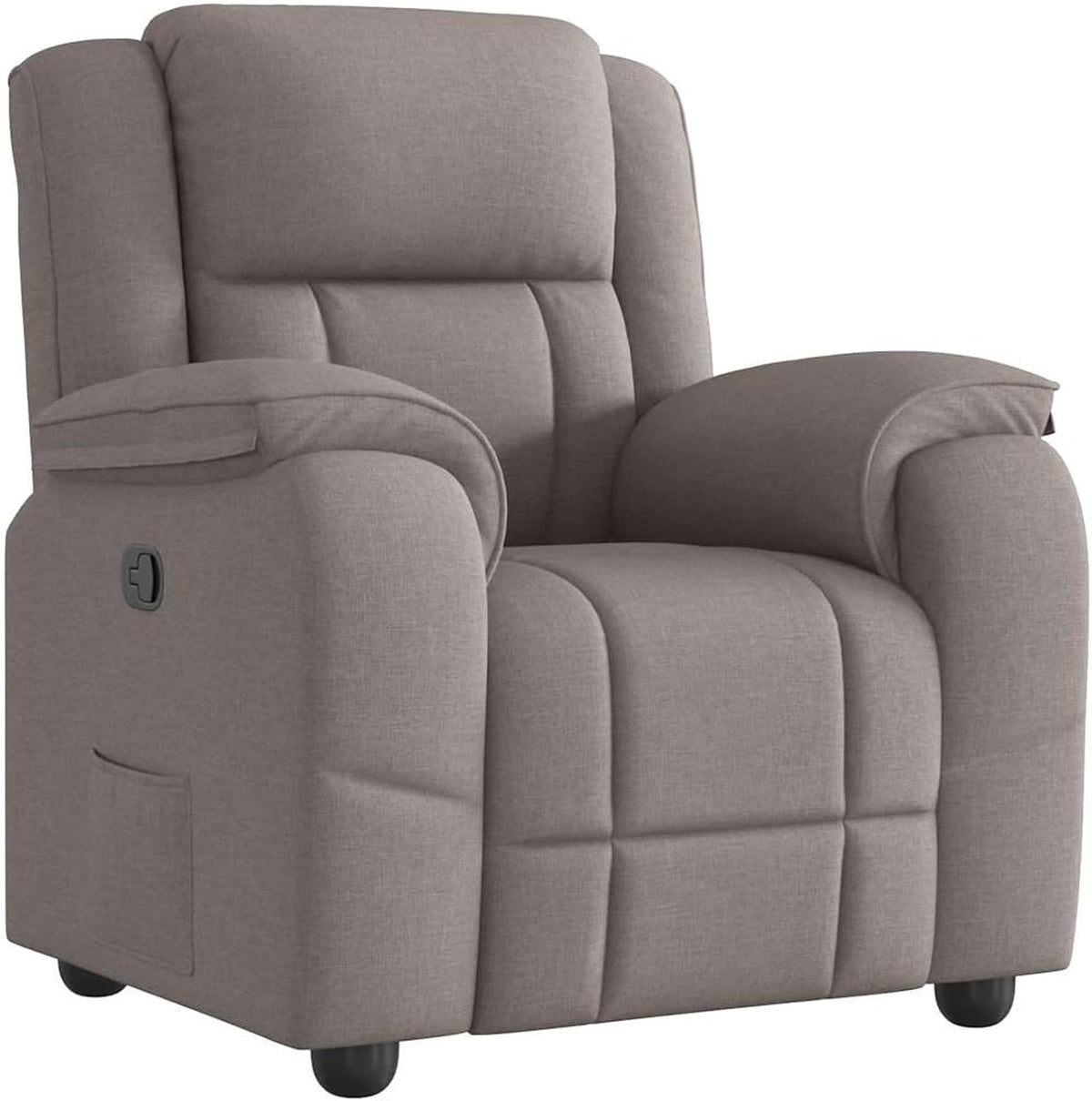 Gecheer Relax Chair Taupe Fabric, Recliner TV Chair Sleeping Chair for Living Room Cinema Night Seniors 4015707 - QUORE