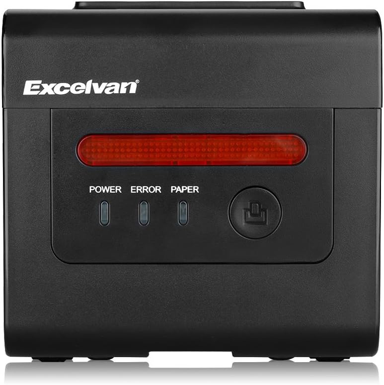 EXCELVAN HOP-H801 thermoprinter, USB-interface, 80 mm, 300 mm/sec, compatibel met Androod, iOS, Windows en Linux, zwart