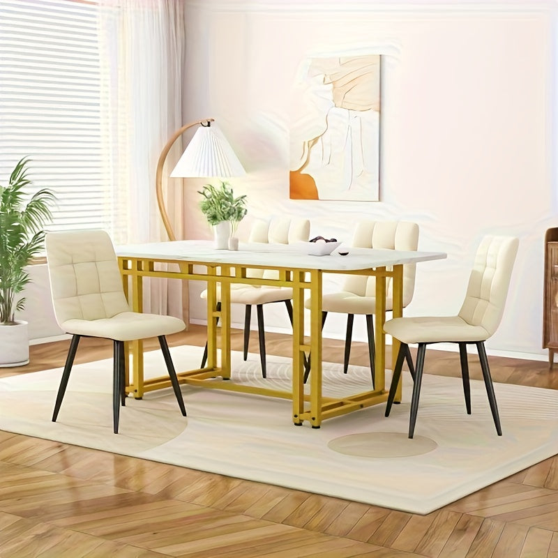 Uitbreidbare Eettafel – Uitschuifbare Tafel – Verlengbare Tafel – Eettafel 6 Personen – Zwart Tafelblad – Bamboo Poten – Compact & Lichtgewicht – Volledig Gemonteerd