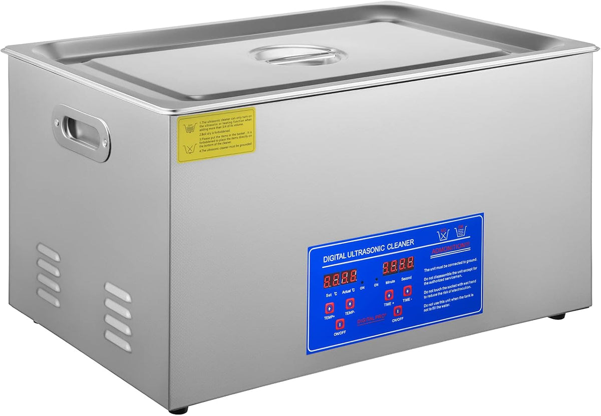 Ultrasone reiniger, ultrasoon reinigingsapparaat, ultrasone reiniger met verwarming, digitale timer voor glazen, sieraden, valse tanden, munten