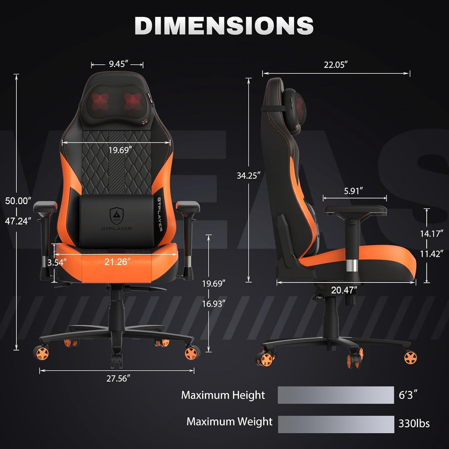 GTPLAYER Gaming Chair with Massage Gaming Chair with Pocket Spring Cushion and Footrest, Ergonomic Gaming Chair Office Chair with 4D Armrests, Computer Chair with Widened Backrest, Load Capacity up to - QUORE