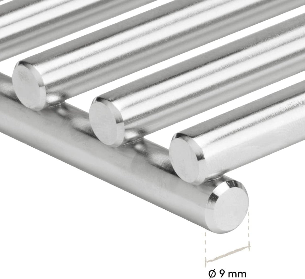 BURNHARD® RVS Grillroosters 9mm, hittebestendig, eenvoudig schoon te maken, vaatwasmachinebestendig, voedselveilig, ideaal voor allergieën – FRED Grillrooster Set