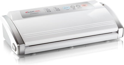 Magic Vac, Dinamika Vacuümmachine voor levensmiddelen, multifunctioneel, professioneel, voor vacuümzakken, containers en marineren, met vacuümset voor levensmiddelen, zilverwit
