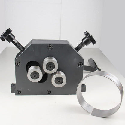 BOKA Ronde buigmachine met 3 walsen, metalen buigmachine, 70 mm buigradius, metalen rolbuigmachine met 250 mm greep, nauwkeurig buigen van plaatstaal, plat staal en rond staal