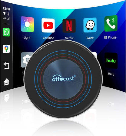 CarPlay Adapter – Car Dongle – Wireless CarPlay – Android Auto Adapter – Draadloze Auto Adapter – Android 13 Systeem – 4GB RAM + 64GB Opslag