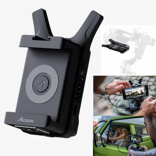 Accsoon CineView Nano draadloze zender HDMI-ingang 0,06s 150m Ultra Low Delay HD 1080p60fps Compatibel met IOS Android-systeem voor Tik-Tok YouTube Live Streaming.