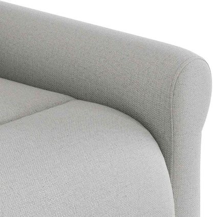 Relaxstoel – Fauteuil – Loungestoel – TV Stoel – Ligstoel – Wolkengrijs Stof – Handmatige Ligfunctie – Stevig Hout-Metaal Frame