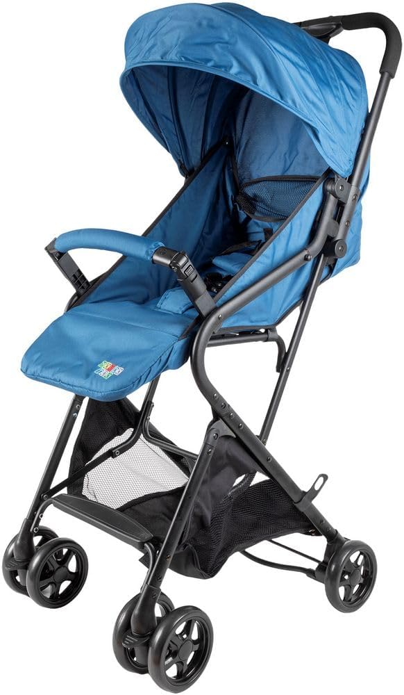 Poupy multifunctionele reiswagen met „Trolley” -sluiting geschikt voor kinderen van 0 tot 36 maanden met verstelbare rugleuning en veiligheidsslot.