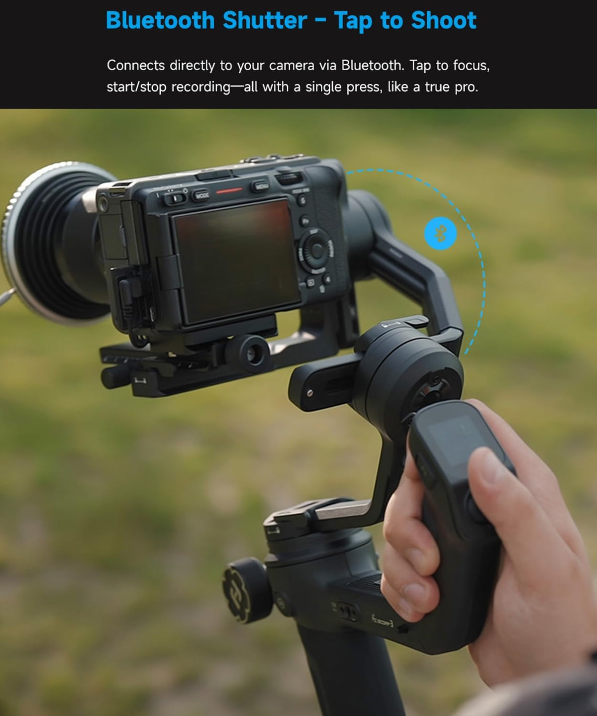 FeiyuTech SCORP 3 KIT Gimbal-stabilisator voor camera, ingebouwde AI-tracking, spiegelloze DSLR-stabilisator voor Sony/Canon/Nikon/Fujifilm, Max 3,5 kg, aanraakscherm, native verticale opnamen met