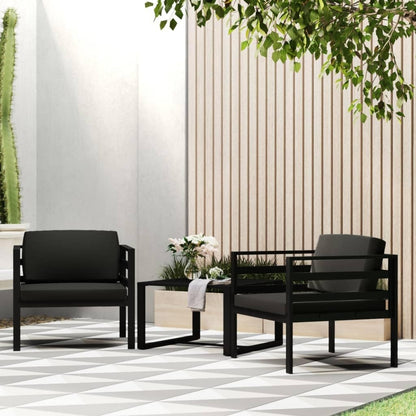 tuinbankje – tuinbank – balkonsbank – zitbank – buitenbank – aluminium – inclusief kussens – antraciet – modular design – weerbestendig