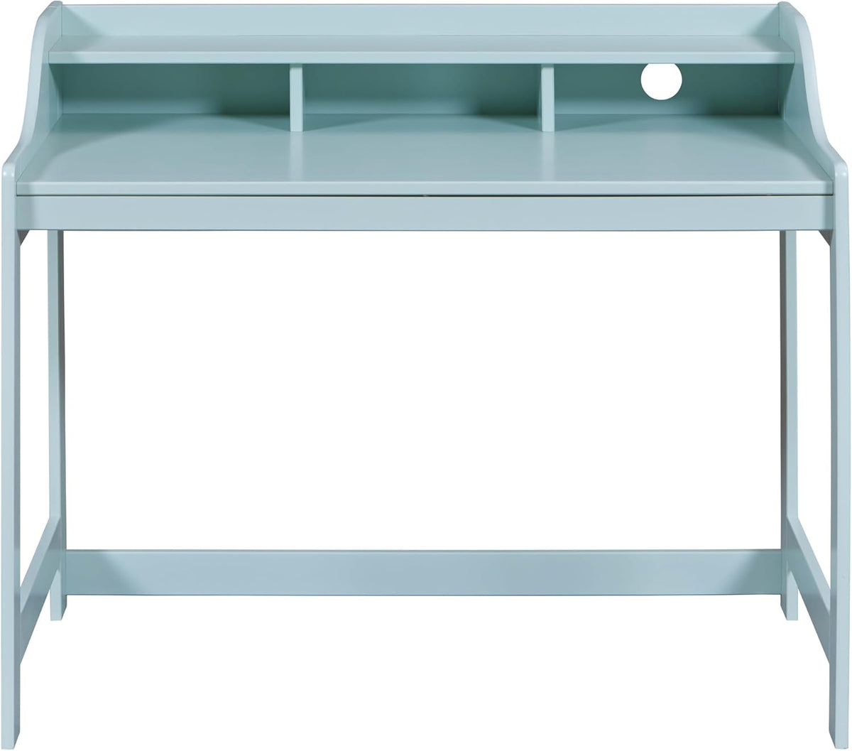 Inter Link - Massief grenen bureau - Computerbureau - Werkplek - Bureau - Stevig, stabiel en tijdloos - Met kabelgat - 110cm x 69cm x 91cm - Saliegroen - Conversation Desk
