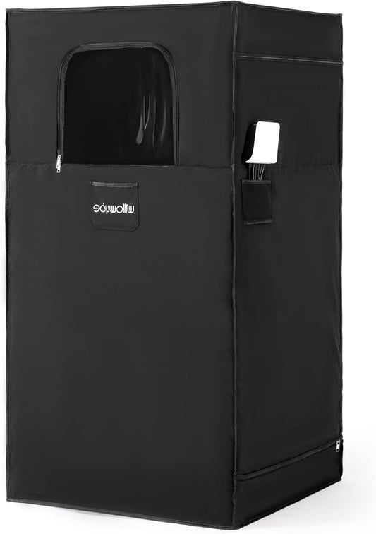 WillowyBe Portable Infrared Sauna for Home with 6 Heating Plates, Sauna Tent, Foot Heating Pad and LED Warm Light, Dry Infrared Sauna for the Whole Body, Personal Home Spa - QUORE