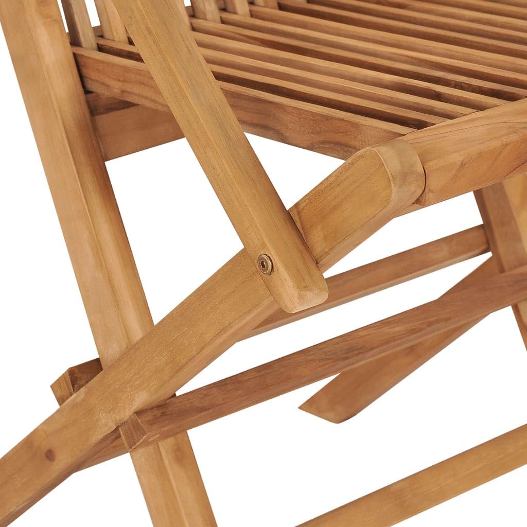 vidaXL Garden chairs 4 pcs collapsible solid eucalyptus wood