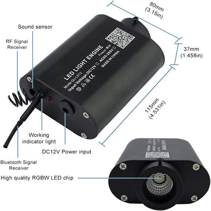 16 W Sound Sensor Fiber Optic Star Plafond Kit