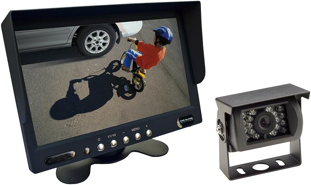 7 inch monitor RAV-MO-7 met 2 camera-ingangen, set met achteruitrijcamera van CARGUARD Systems, 120° kijkhoek, 9-32 V