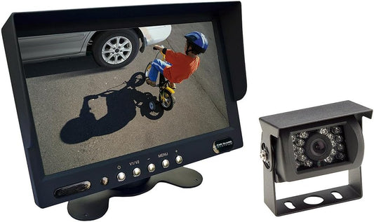 7 inch monitor RAV-MO-7 met 2 camera-ingangen, set met achteruitrijcamera van CARGUARD Systems, 120° kijkhoek, 9-32 V