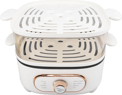 Elektrische Hete Pot – Stoompot – Stoompan – Stoomkoker – Elektrische Kookpot – 1200W – 10,5L Capaciteit met 2 Niveaus