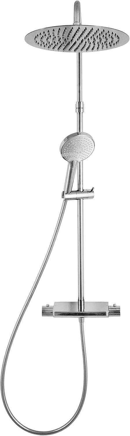 Douche Thermostaatsysteem – Douchezuil – Regendouche – Handdouche – Douchekraan – 200 mm Regendouche – Veiligheidsslot 38°C
