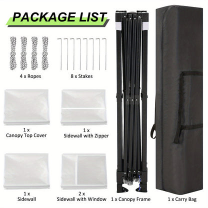 Pop-up Tent – Vouwtent – Partytent – Schaduwtent – Buitentent – 3,05×3,05 Meter – PU Gecoat Oxford Stof – Stevig Carbon Stalen Frame
