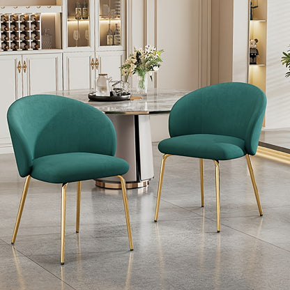 Groene Eetkamerstoelen – Stoelen – Armleuningstoelen – Keukenstoelen – Woonkamerstoelen – Comfortabele Zitting – Gouden Poten