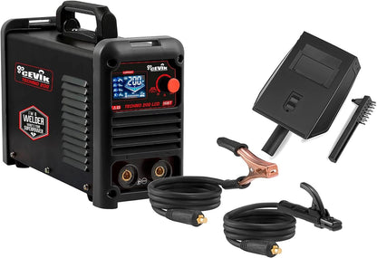 CEVIK PRO CE-TECHNO200LCD - Inverter lasapparaat MMA/TIG - 20-200 Amp - Elektroden tot 4 mm - Geavanceerde besturingstechnologie - Veelzijdigheid van materialen - Compact en draagbaar - Inclusief