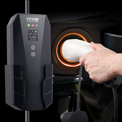 VEVOR draagbare EV-oplader met LCD-scherm 3,68 kW elektrische auto-oplader EV-laadkabel Type 2 (IEC62196) CEE 7/7 Plug 16A 1-fase EV-laadstation 8,6 m Kabellengte IP66 Waterdichte Wallbox