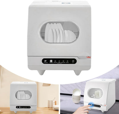 Compacte mini-vaatwasser, vaatwasser, vaatwasser, vaatwasser, tafelvaatwasser, werkbladen, draagbaar, wit, 800 W, 220 V