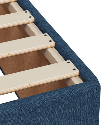 Bedframe – Bed Ombouw – Tweepersoonsbed – Twijfelaar Bed – Bedbodem – Blauw – 120x190 cm – Stevige Lattenbodem – Polyester Stoffering