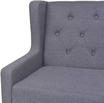 vidaXL Three seater sofa fabric grey, fabric sofa, lounge, living room sofa, fabric sofas, loungers, living room sofas, living room sofas, living room sofas - QUORE