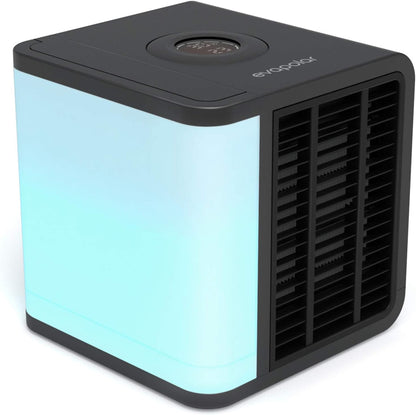 Evapolar evaLIGHT Plus Luftkühler & Luftbefeuchter - Tragbarer Kühl-Ventilator mit Vollspektrum-LED-Hintergrundbeleuchtung - Flüsterleise, einfach zu bedienen, stilvoll, effizient (Zwart)