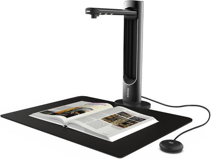 Innex DS200 USB-boekscanner, 26MP, A3-documentenscan, OCR 120+ talen, auto-vlak & uitlijnen, vingerverwijdering, microfoon & LED, handknop & voetpedaal, Win/MacOS