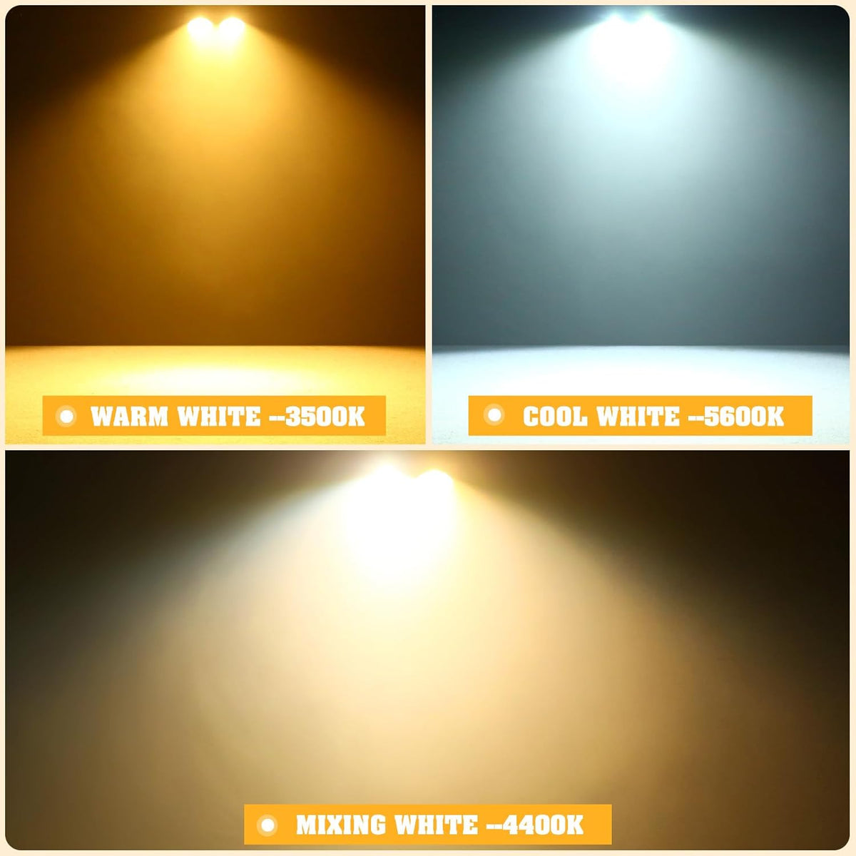 2 Pcs COB Par, 200W Stage Light Cold/Warm White, 2-in-1 Light Effects Lights with DMX8CH Stage Lighting for Disco Wedding Bar Party Public Lighting