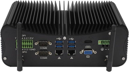 Industrial Mini PC i7, Industrial Computer Fanless Core i7 1165G7, Win 11pro, RS232/RS485 COM, 16Pin GPIO, 2.5G Lan, HD, VGA, Wifi, BT4.0, 9-36V, ATX/AT, 16GB RAM 512GB SSD - QUORE