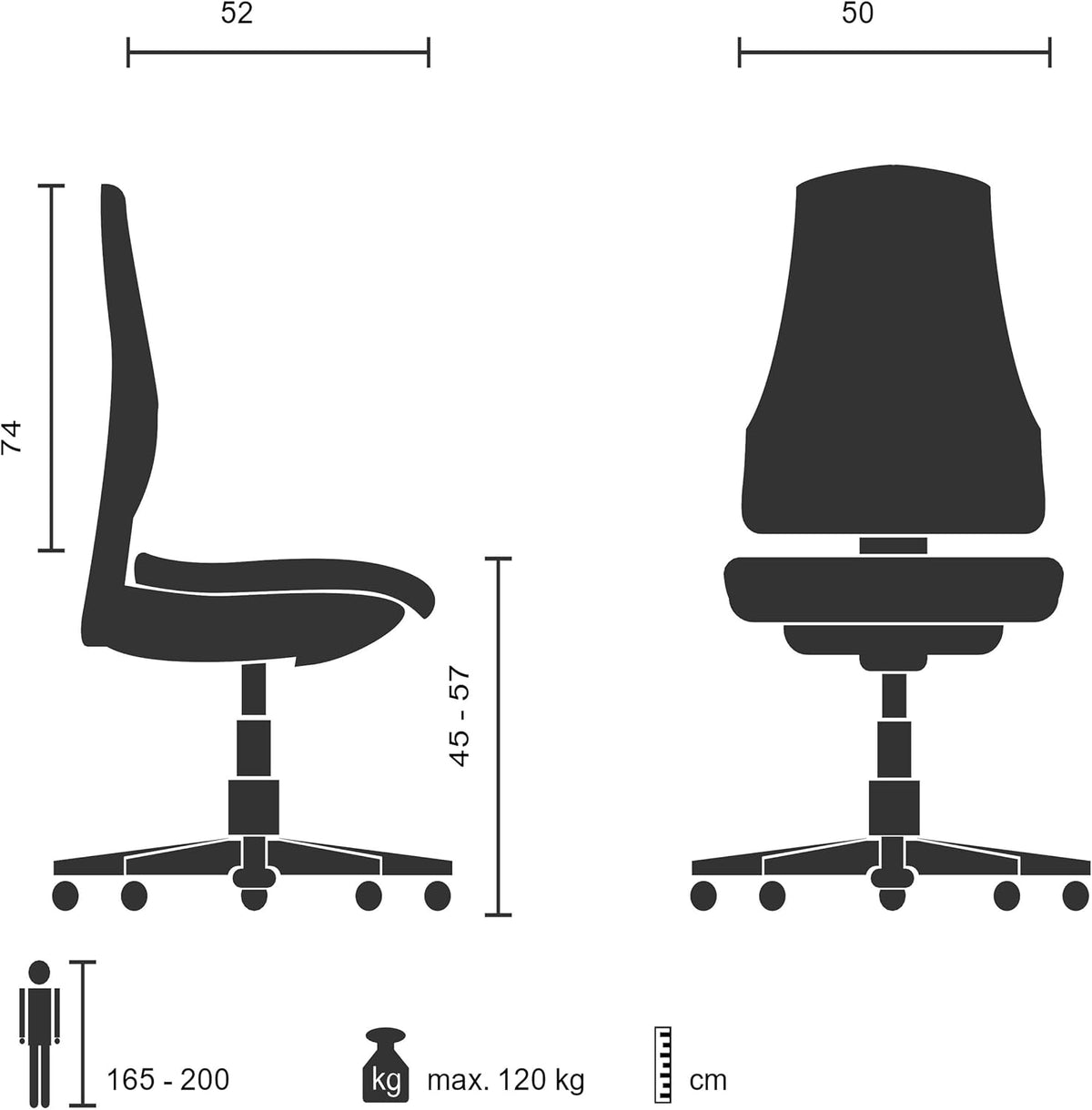 hjh OFFICE 600400 directiestoel MONZA 20 leder zwart bureaustoel bureaustoel bekleed hoge rugleuning